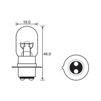 BULB - HEADLIGHT 12V 25/25W -PX15D - A2746 (min 10 buy)