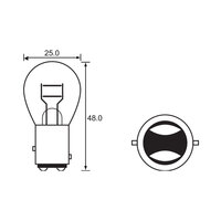 BULB - STOP TAIL 6V 21/3CP (17/5.3W) - BAY15D (min 10 buy)