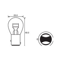 BULB - STOP TAIL 12V 21/5W - BAY15D - (min 10 Buy)