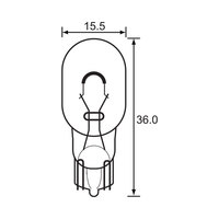 BULB - WEDGE TYPE T16 12V 16W - W16W - GE921 (min 10 Buy)