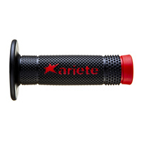 ARIETE HAND GRIPS - VULCAN - OFF ROAD - BLACK RED : 02643-RN