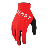 SHOT GLOVES RAW RED