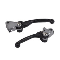 POLISPORT FOLDING LEVER SET KAWASAKI KX250F 13-20/KX450F 13-18 - BLACK