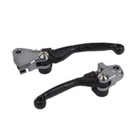 POLISPORT FOLDING LEVER SET KTM 125SX 14-15/TC/FC 19-22 - BLACK