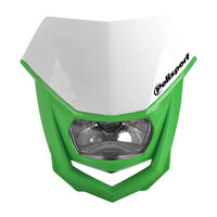 POLISPORT HEADLIGHT HALO - GREEN/WHITE [B6]