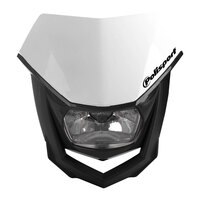 POLISPORT HEADLIGHT HALO - BLACK/WHITE [B6]