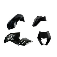 POLISPORT ENDURO KIT KTM EXC/EXC-F 08-11 - BLACK (INCL H/L MASK)