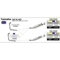 SPC - ARROW 51503PK [RAC]: THUNDER TI W CBN E/C - YA YZF-R125 08>13   [X