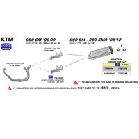 ARROW 71414MI [RAS]: LINK PIPE 1:2 N-C SST RE 72613 - KTM [4