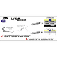 ARROW 71689AK [RLP]: MAXI R-TECH ALUM SLV W CBN E/C - BMW R1200GS 04>12 [2