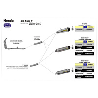 SPC - ARROW 71804PO [RLP]: R-T TITANIUM W STL E/CAP - HONDA CB/CBR500