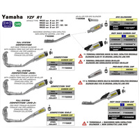 ARROW 71829AK [AOE]: INDY RACE ALUM SLV W CBN E/C - YAM R1/M 15>21    [2