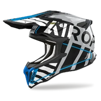 AIROH STRYKER BRAVE BLUE / GREY GLOSS HELMET