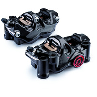 Brembo Set .484 P4 Radial Calipers Left + Right w/Pads (Not Recommended for ABS) Black for most Kawasaki Models