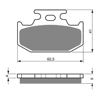 GOLDfren Brake Pads GF001 - GP5 - Indent