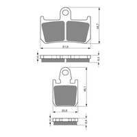 GOLDfren Brake Pads GF246 - GP5 Indent