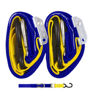 Gorillas Grip Tie Down 38mm S-Hook - Blue / Yellow Loop