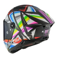 LS2 FF805 Thunder Carbon GP Aero Flash Helmet (M) - Black