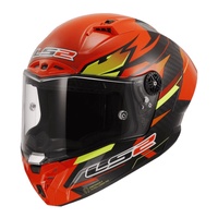 LS2 FF805 Thunder Carbon GP Aero Fire Helmet (M) - Red / Black
