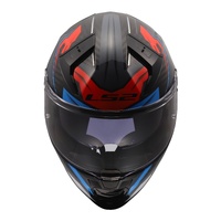 LS2 FF811 Vector II Carbon Savage Helmet - White / Blue / Red (2XL)