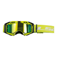 LS2 Aura Pro Goggle - Yellow with Iridium Lens