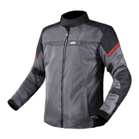 LS2 Riva Men's Jacket - Black / Dark Grey / Red (2XL)