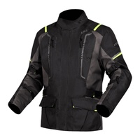 LS2 Narvik Men's Jacket - Grey/Black / Hi-Vis Yellow (2XL)