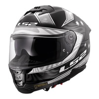 LS2 FF808 Stream II Galdam Helmet - Black / White (XS)