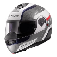 LS2 FF908 Strobe II Monza Helmet - White / Blue / Red (L)