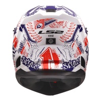 LS2 MX706J COZ Fantasy Junior Helmet - Matte White / Red / Blue 06 (L)