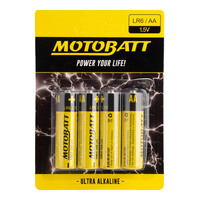 Motobatt AA (LR6) 1.5 Alkaline Battery (4/Card) *10