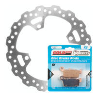 Brake Disc & Pad Rear Kit - Kawasaki KX250 '03-'08 - Wave