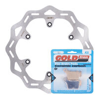 Brake Disc & Pad Rear Kit - KTM SX 220mm Disc - Wave