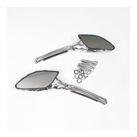 Whites Mirror Universal Skeleton Hand Chrome/Black HD (Pair)