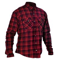 OXFORD KICKBACK KEVLAR SHIRTS - CHECK RED / BLACK