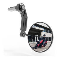 Oxford Premium Bar End Mirror Right - Black