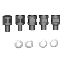 Rizoma Univeral Direct Mount Mirror Adapter Black for various Models