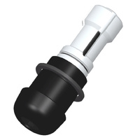 Rizoma Universal End Mount Mirror Adapter (Class Retro) Black for 1" Handlebars