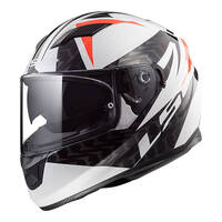 LS2 FF320 Stream Evo Commander Helmet - White / Black / Red