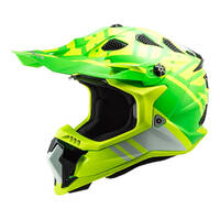 LS2 MX700 Subverter Evo Gammax Helmet - Green / Hi-Vis Yellow