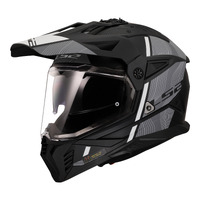 LS2 MX702 Pioneer II Hill Helmet - Matte Black / White