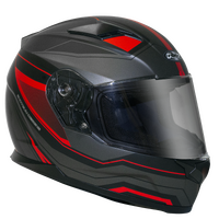 RXT STREET MISSILE MATT BLACK RED HELMET