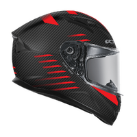 RXT STREET 2 825-FUEL MATT CARBO BLK/RED HELMET