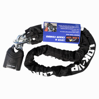 LOK UP PADLOCK & CHAIN COMBO BLACK