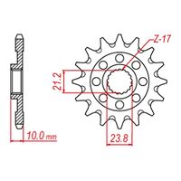 MTX 1443 Hornet Lightweight Steel Front Sprocket #520