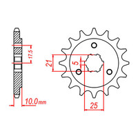 MTX 1448 Steel Front Sprocket #525