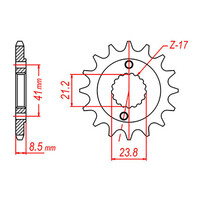 MTX 1322 Steel Front Sprocket #520