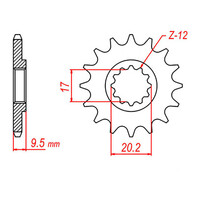 MTX 1907 Steel Front Sprocket #428