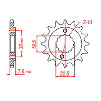 MTX 1401 Steel Front Sprocket #520 (14T) (10-401-14)