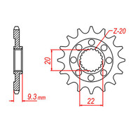 MTX 1446 Steel Front Sprocket #520